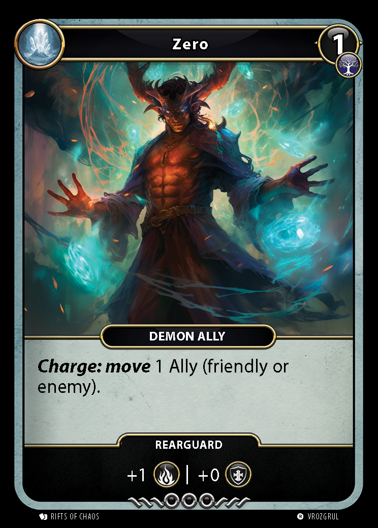 Zero card front
