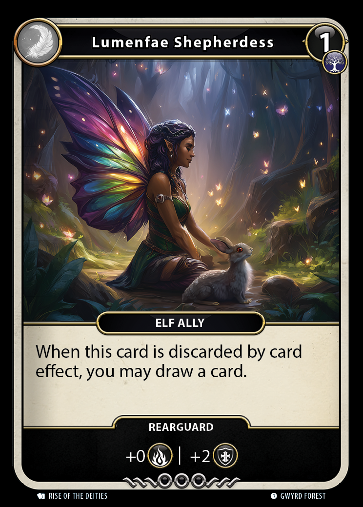 Lumenfae Shepherdess card front